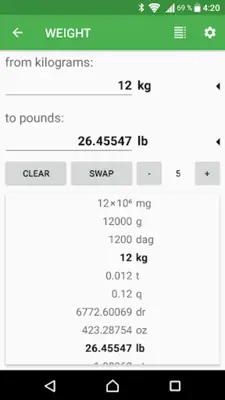 Unit Converter android App screenshot 3